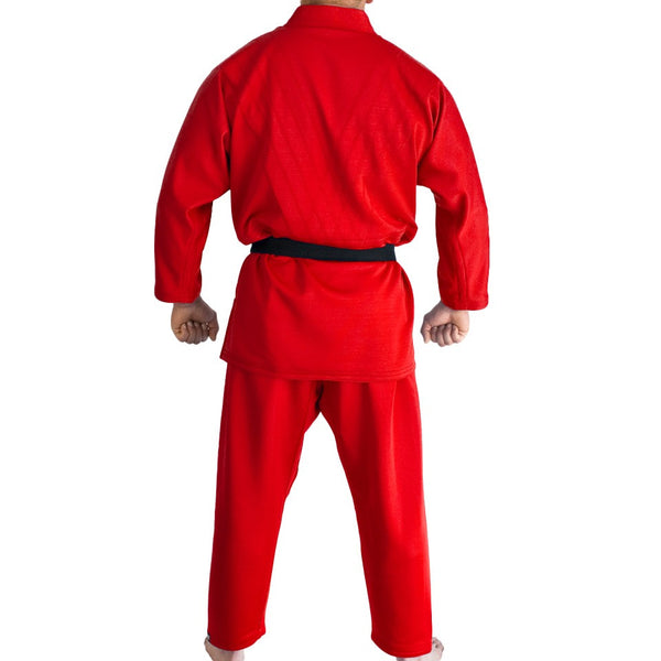 Judo gi red back view Gimono performance fightwear