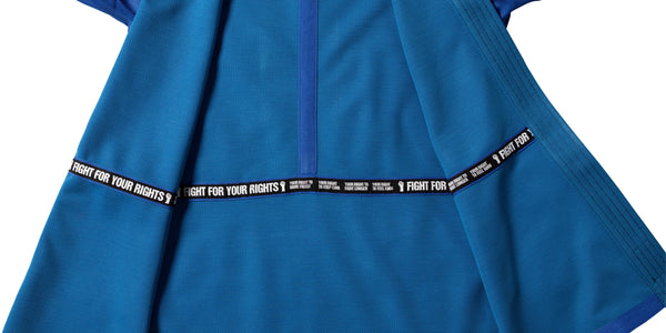 Jiu jitsu BJJ gi jacket close-up blue Gimono performance fightwear